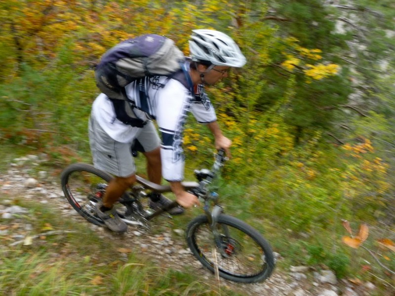 DH du col de Luc : L'automne et ses couleurs contrastés par le blanc...