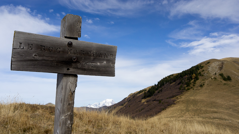 Roc Marchand : une vue sur le"sentier" de descente