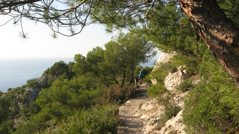 Sentier du Président : pas adapté au VTT, vraiment pas...