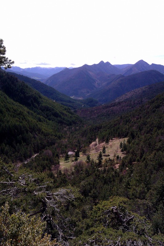 Le vallon de montée : vue sympa depuis le col des Caux.