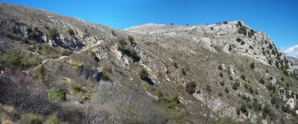 #7 Baisse des Cabanelles : La baisse de Cabanelles, et en arrière plan la cime de Galian (ou Gariglian) Baisse des Cabanelles : La baisse de Cabanelles, et en arrière plan la cime de Galian (ou Gariglian)