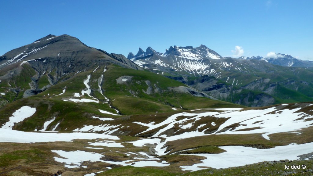 le Pic du Mas de la Grave : les Aiguilles d'Arve