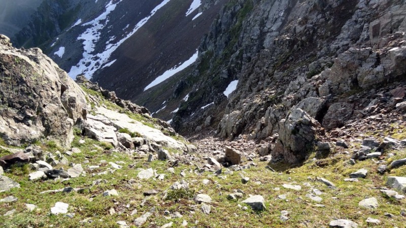#9 Couloir nord parcouru en hiver : Le couloir par lequel on rejoint l Couloir nord parcouru en hiver : Le couloir par lequel on rejoint l'arête quand on fait ce sommet en ski de rando l'hivers au départ de Prapoutel