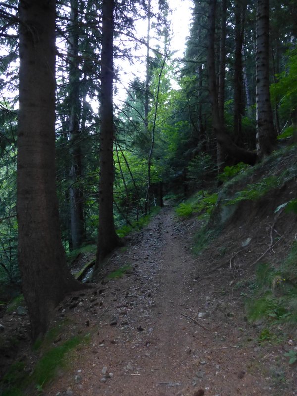 Sentier Valléen : Évite la route, mais probablement moins roulant