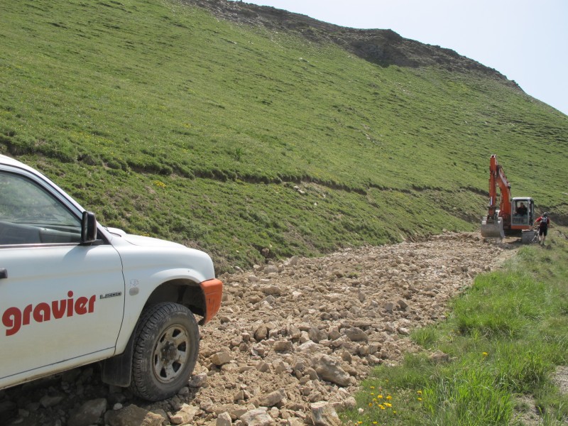 pic du mas de la grave : Les travaux sur la piste