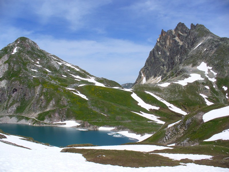 Col des Cerces : Vue sur le Col de la Plagnette