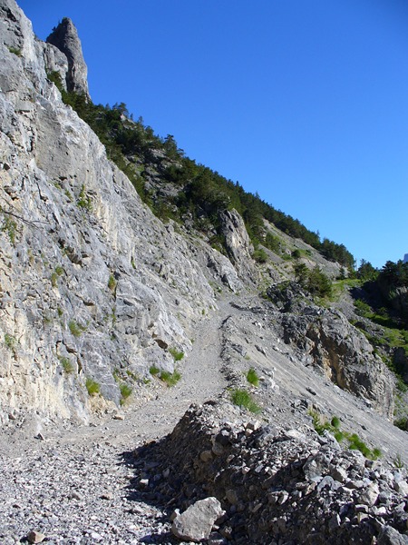 Piste Montée : La Traversée sous les rochers de l'Echerrene