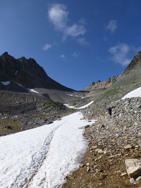 Col du Vallon : Névé à éviter