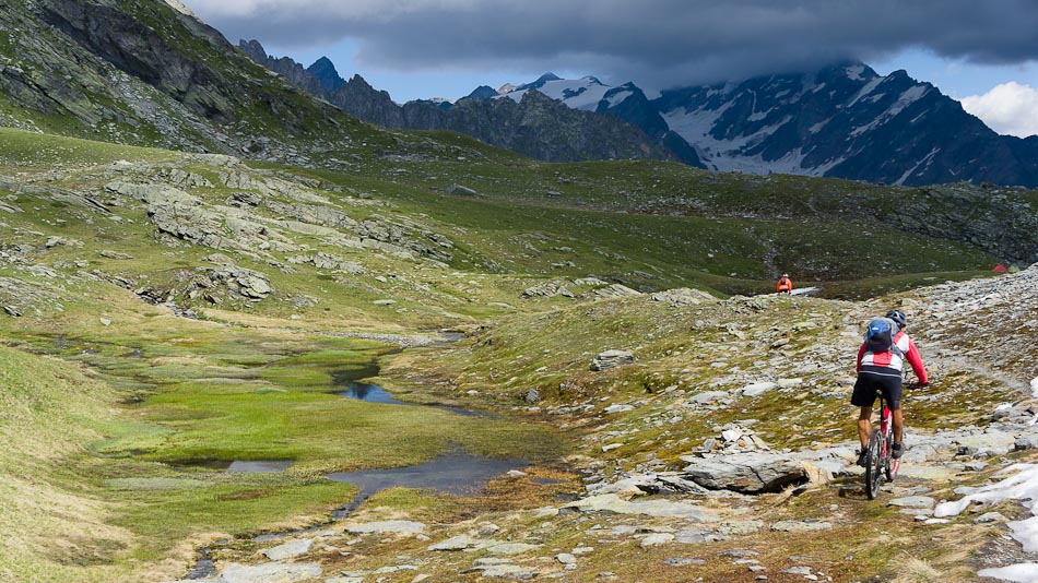 Lac du Retour : face au massif du Ruitor