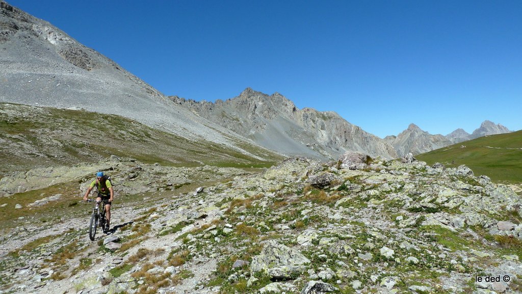 col de Ruburent : Marcus en finit de la remontée depuis le lac