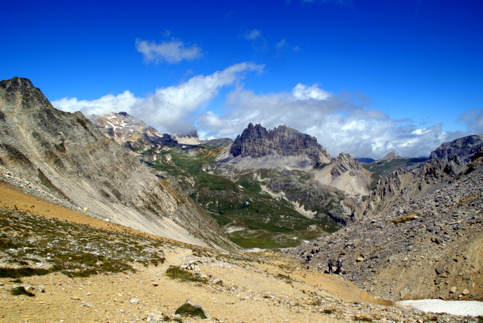 Vue N du col du Vallon : sur notre objectif du lendemain