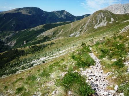 sentier du col de Rabou : p... de traversée