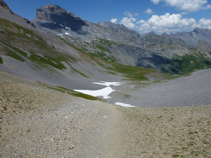 Col de Fenestral : La belle descente versant N