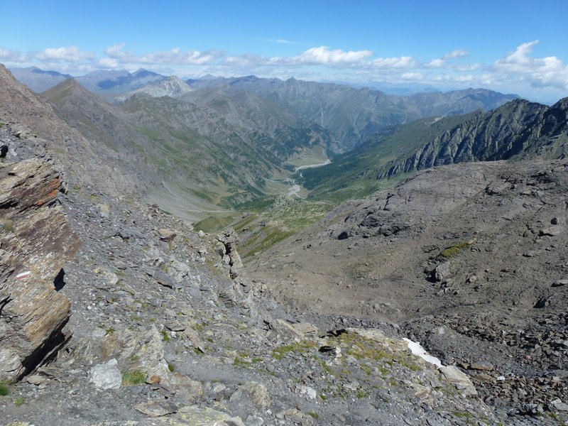 Col Sellière : Pas de Nebbia et belle vue sur le val Pellice