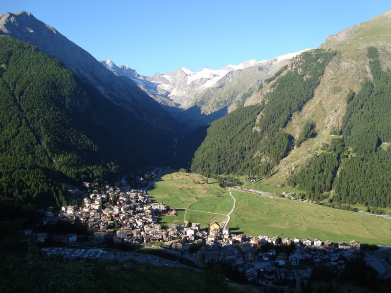 Torre Ponton : le soleil arrive sur Cogne