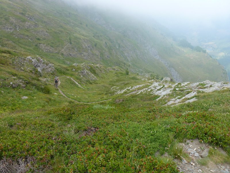 Passo Frappier : Descente sur le val Germanasca sympa à part les derniers 100 m du bas