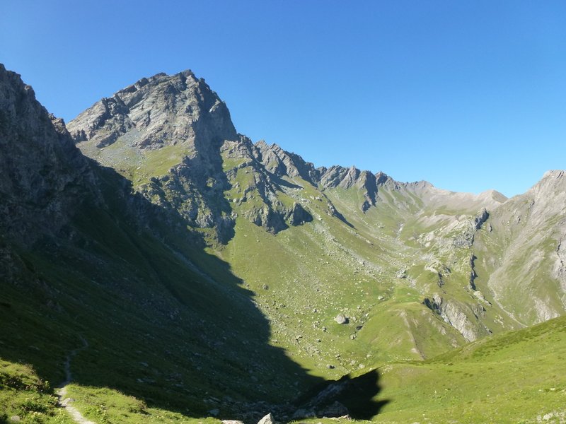 Col Bouchet : Montée dans le raide versant E