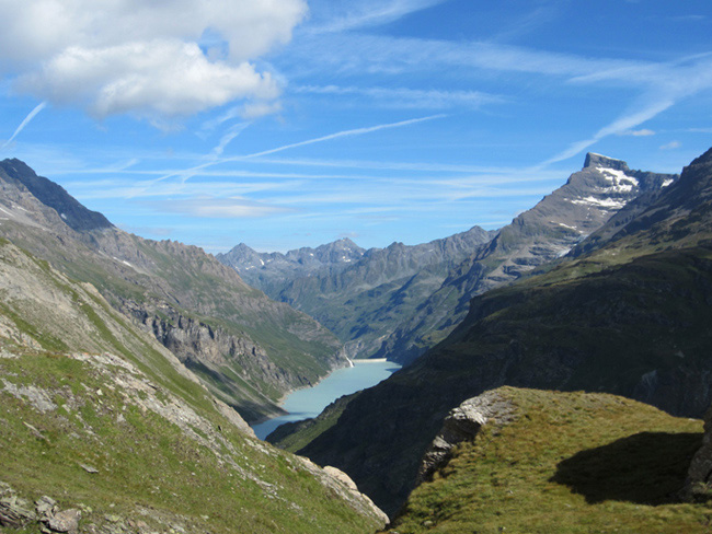 Mont Avril août 2012 : Chouette vue sur le lac de Mauvoisin