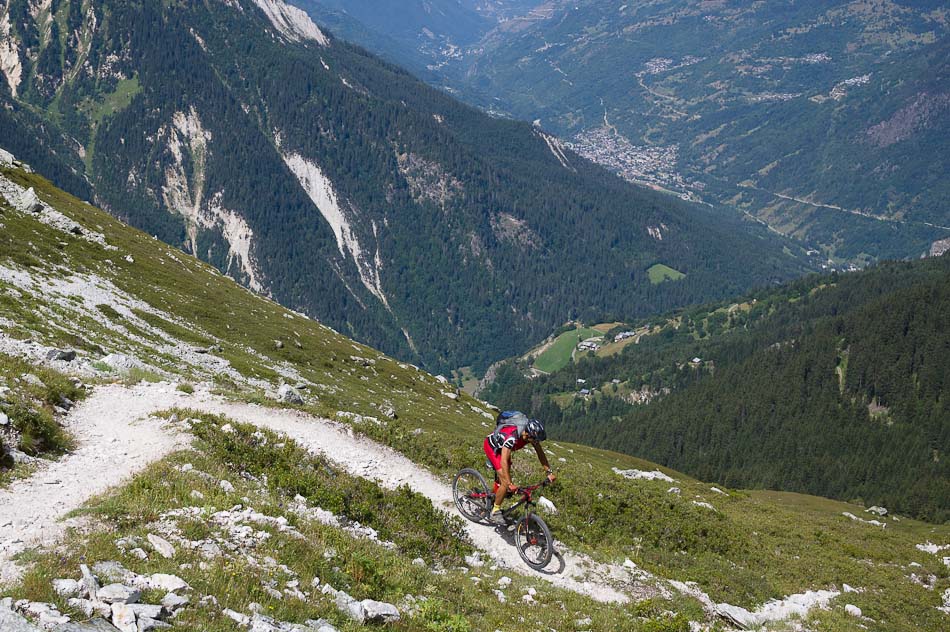 Vue sur Brides les Bains : tout bon, cette descente