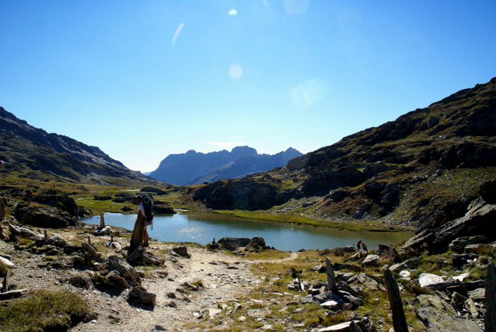 Arrivée au col de Longet : avec le foule des grands jours!