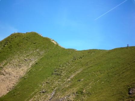 L'arête sommitale : il paraît que c'est moi à droite