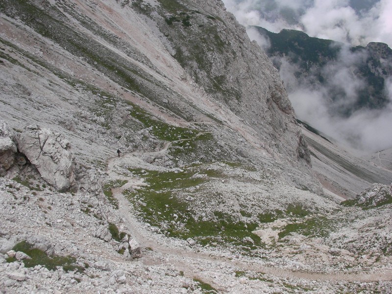 Forcella de Riciogogn, descente