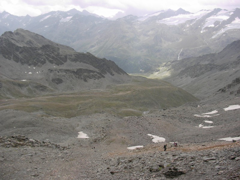 Madritschjoch: super descente de 2500m de D- en perspective!