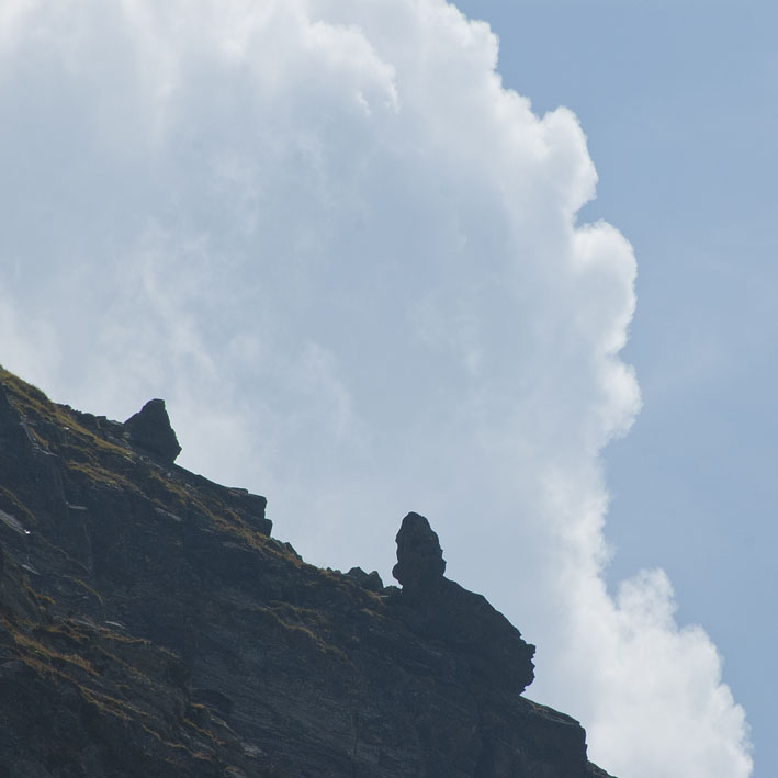 Lac du Retour : Gendarmes sur l'arête