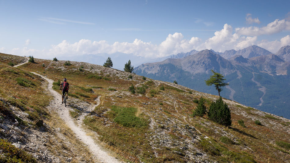 #7 Sous la crête de Peyrolles : Sentier très tracé mais pas d Sous la crête de Peyrolles : Sentier très tracé mais pas d'ornière, pour le moment ?