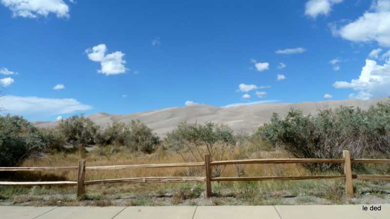 #18 Great Sand dunes NP : Vue depuis le Center Park de Great Dunes Sand Great Sand dunes NP : Vue depuis le Center Park de Great Dunes Sand