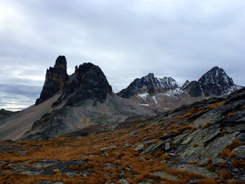 Col des Bataillères : Le sommet du Thabor enneigé