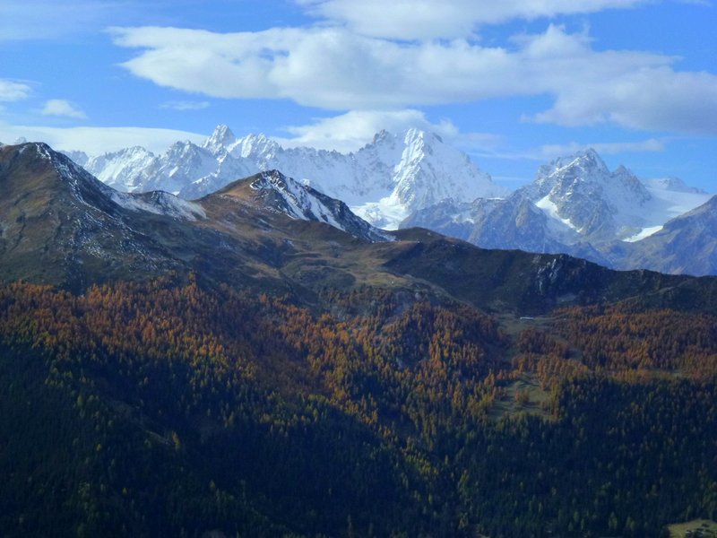 #1 Aig. d Aig. d'Argentière : Vue sur le massif du Mt Blanc