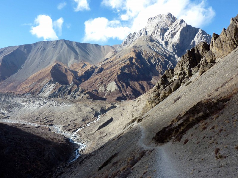 #18 Tillicho base camp : sortie du "landslide" Tillicho base camp : sortie du "landslide"