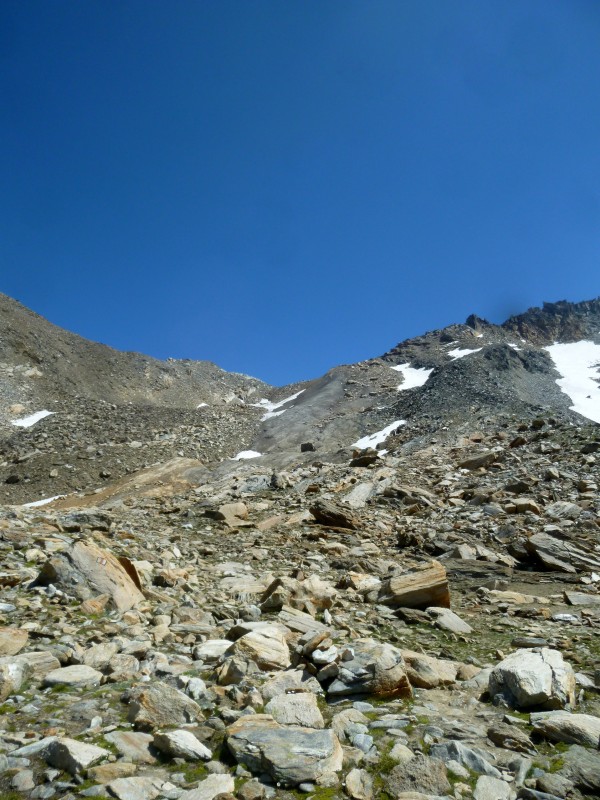 #13 Zwischbergenpass : La partie finale en gravette juste au dessus du col Zwischbergenpass : La partie finale en gravette juste au dessus du col
