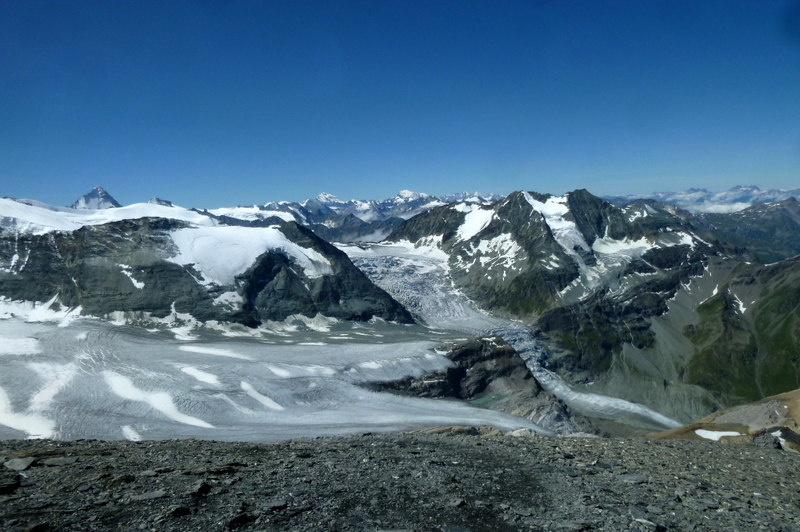 Barrhorn : vue démente sur les 2 glaciers !