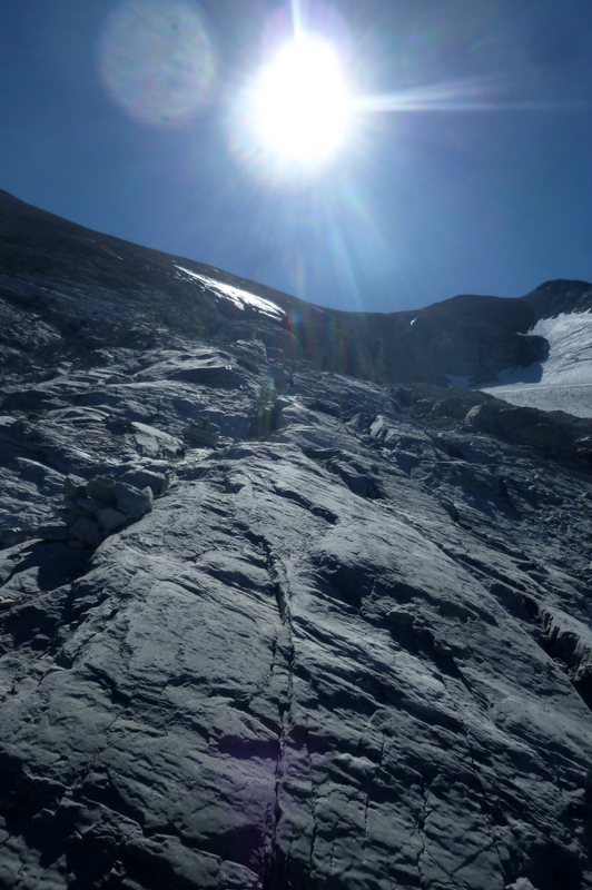 sous le Barrhorn : de bons passages dalle et cailloux