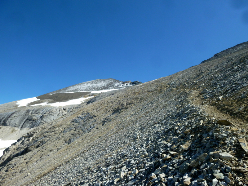 sous le Barrhorn : objectif en vu