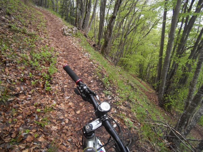 #1 Sous le passage du Croc : Le sentier est bien lisse, juste trop raide avec la boue. Une grande partie doit passer sur le vélo par temps sec. Sous le passage du Croc : Le sentier est bien lisse, juste trop raide avec la boue. Une grande partie doit passer sur le vélo par temps sec.