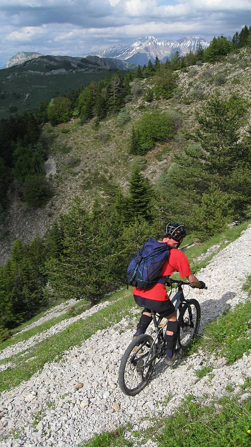 Manu : dans la descente du col des Prêtres