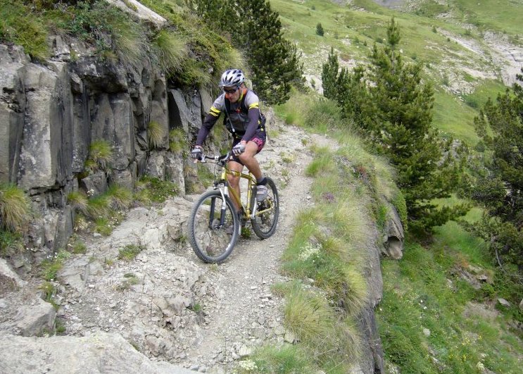 Un des passages engagés de la descente