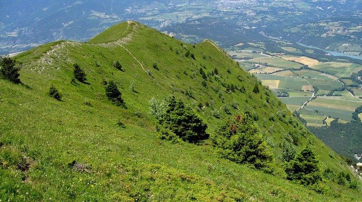 Table d'orientation et départ de la descente sur Cordéac