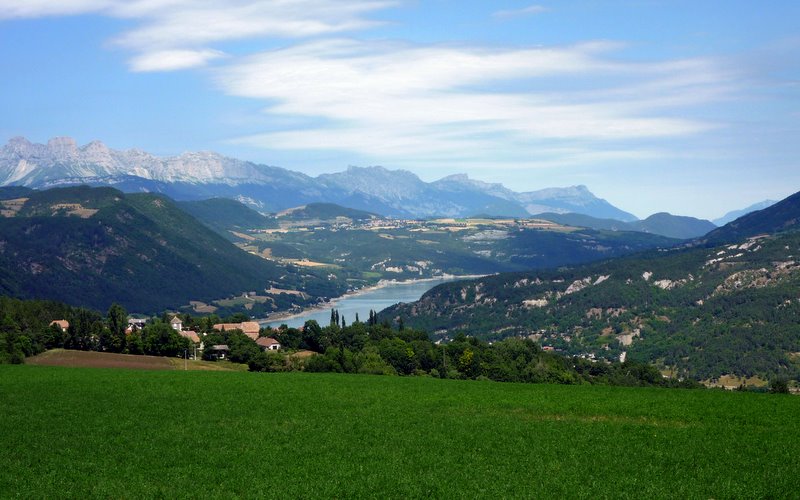 Vue sur le lac de Monteynard depuis la carrière du jour 2