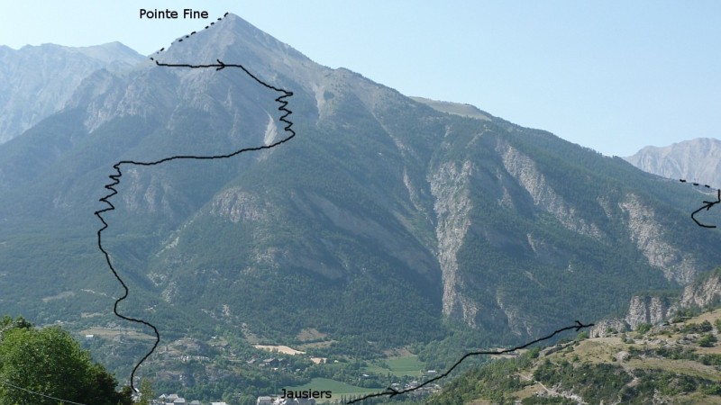 Suite de l'itinéraire vue depuis le début de la route de Restefond.