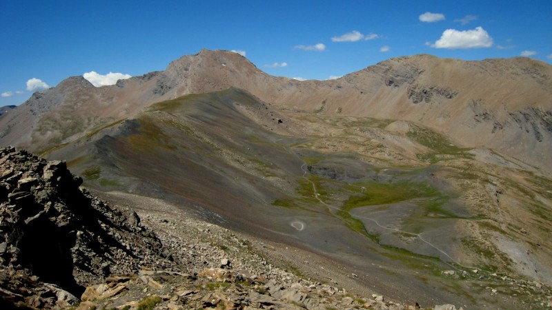 Le vallon de l'Alp, entre la Cabane de l'Alp et la Tête de Vautisse