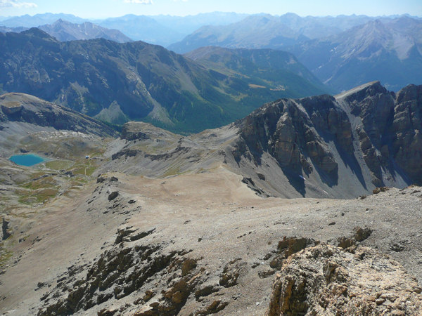 Face SSW de la Pointe de Chauvet vue du haut