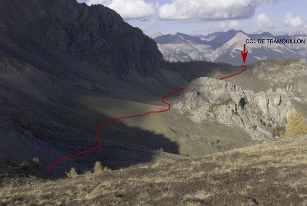 Itinéraire pour rallier le Col de Rougnoux à celui de Tramouillon