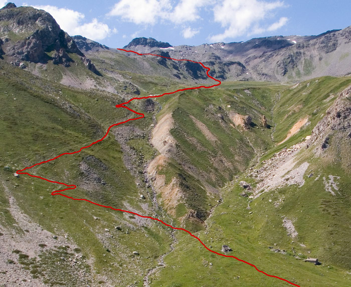 Descente du Col des Sarrasins