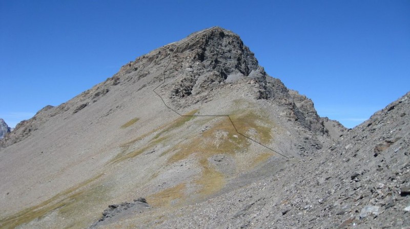 Montée finale depuis le col 2897m