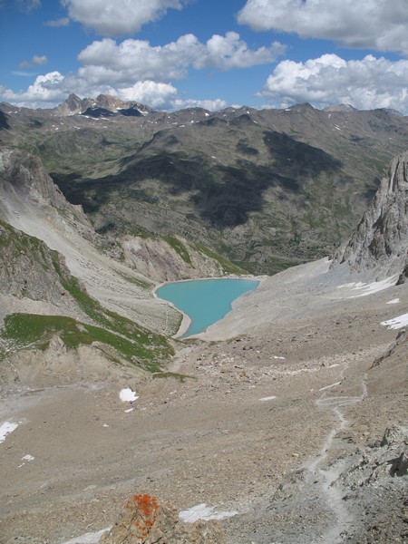 Lac des Béraudes depuis le col