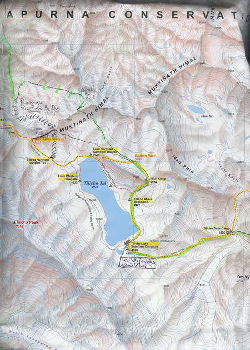 passage du col et carte népalaise corrigée